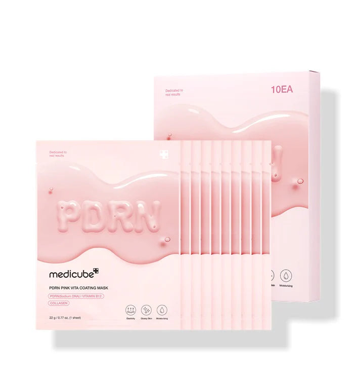 Medicube PDRN Vita Coating Mask – Máscara Facial Revitalizante Con Vitaminas Y Efecto Luminoso INDIVIDUALES