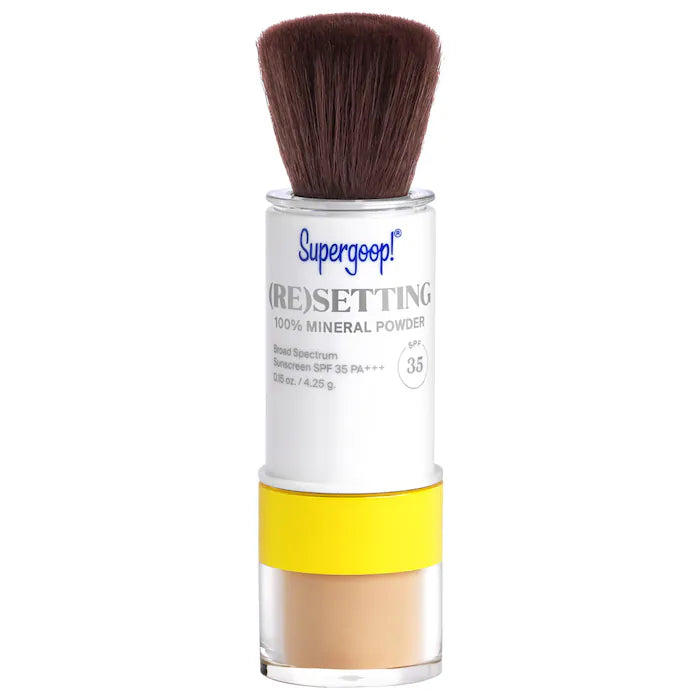 Bajo Pedido - Supergoop! 100% Mineral (Re)Setting Powder SPF 35 | Polvo Facial con Protector Solar Mineral y Acabado Mate