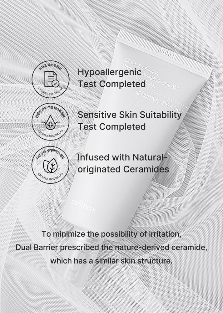 Celimax Dual Barrier Skin Wearable Cream 50ml | Crema Hidratante y Protectora de Barrera Cutánea