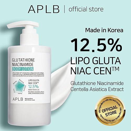 APLB Glutathione Niacinamide Body Lotion 10.14 FL | Loción Corporal Aclaradora e Hidratante