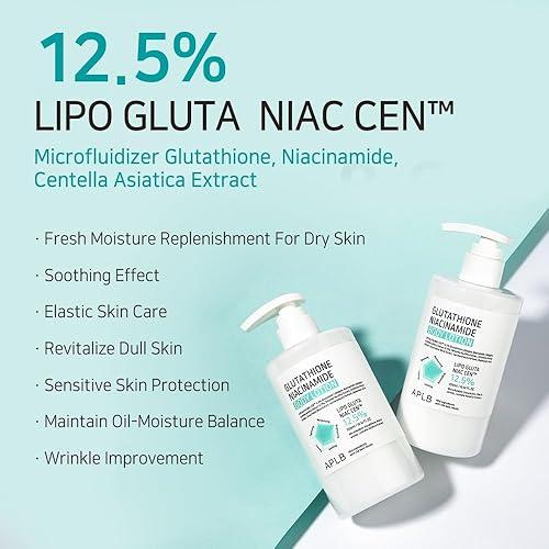 APLB Glutathione Niacinamide Body Lotion 10.14 FL | Loción Corporal Aclaradora e Hidratante