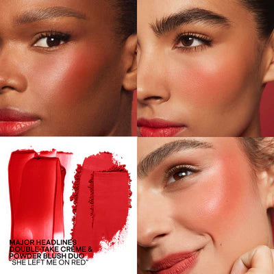 BAJO PEDIDO - Patrick Ta Major Headlines She Left Me On Red Strawberry Blush Duo – Rubor Crema Y Polvo Edición Limitada