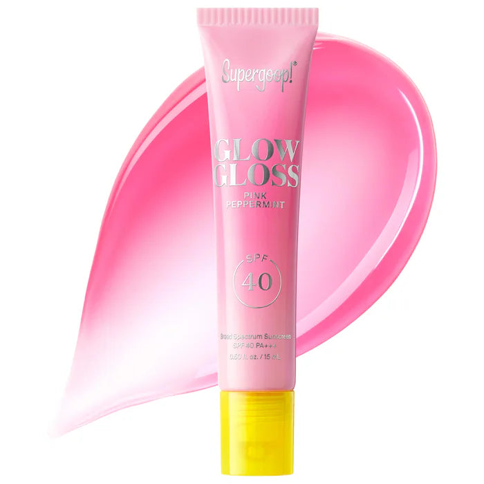 BAJO PEDIDO - SUPERGOOP! Glow Gloss SPF 40 Lip Balm with Peptides and Shea Butter | Lip Gloss