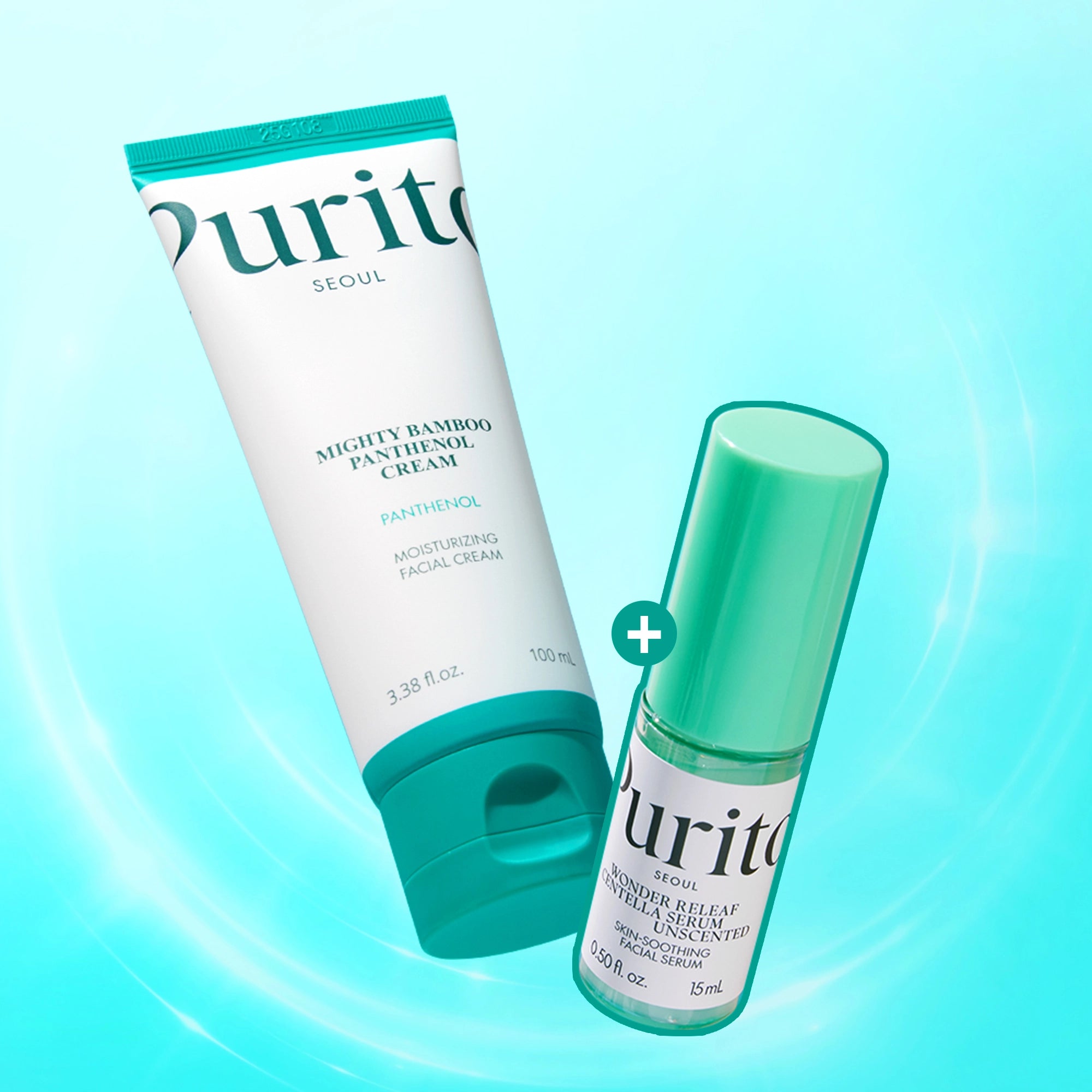 PURITO Cream & Serum Barrier Duo — Set Hidratante con Pantenol y Bambú para Fortalecer la Barrera de la Piel