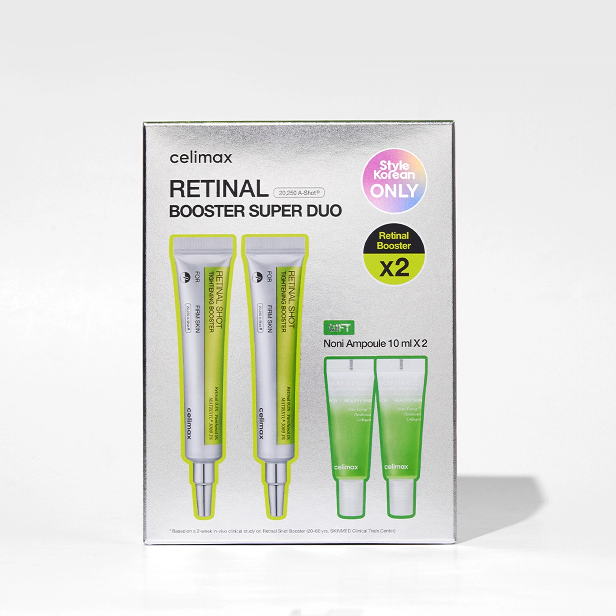 Celimax Retinal Booster Super Duo — Set de Retinal Booster x2 + Mini Noni Ampoule