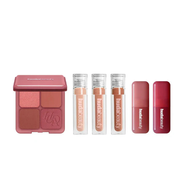 HUDA BEAUTY Strawberry Latte Collection Kit Set De Maquillaje Edición Especial