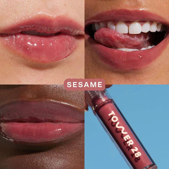 SALE  On Order - Tower 28 Beauty ShineOn Lip Jelly | Hydrating Lip Oil with Shine and Non-Sticky Texture