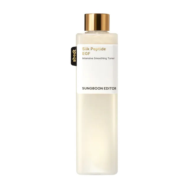 Sungboon Editor Silk Peptide EGF Intensive Smoothing Toner – Tónico Antiedad Con Cápsulas De Ceramida Dorada 300 ML