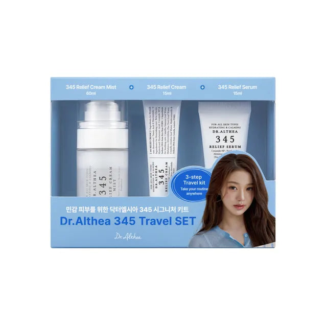 Dr. Althea 345 Travel Set – Kit Mist, Sérum Y Crema Con Niacinamida Y Centella Asiática