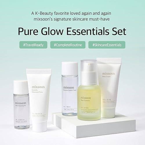 BAJO PEDIDO - Mixsoon Pure Glow Essentials Set | 5-Step Korean Skincare Kit – Hidratación Suave & Piel de Cristal
