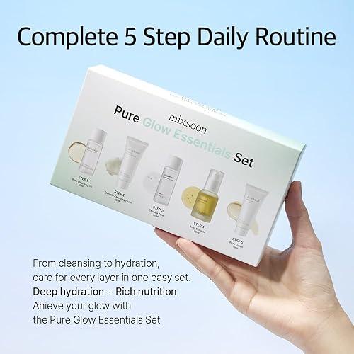 BAJO PEDIDO - Mixsoon Pure Glow Essentials Set | 5-Step Korean Skincare Kit – Hidratación Suave & Piel de Cristal