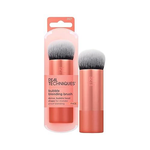 Real Techniques Bubble Blending Makeup Brush No. 260 – Brocha Profesional Para Maquillaje Líquido Y En Polvo