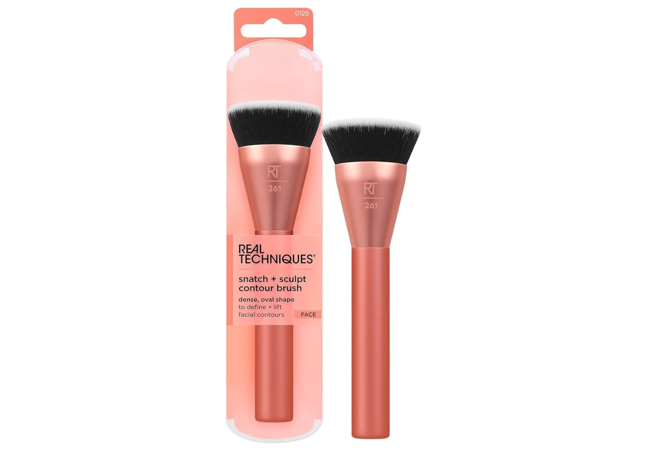 Real Techniques 261 Brocha de maquillaje para contorno líquido y crema y bronceador image 0