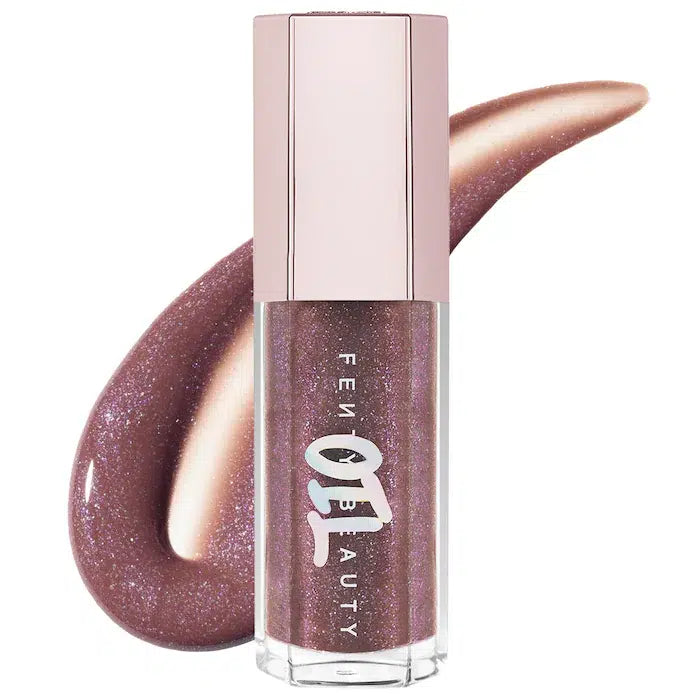 Fenty Beauty by Rihanna  Gloss Bomb Oil Luminizing Lip Oil 'N Gloss - Rose Amber - sparkling cool taupe brown image