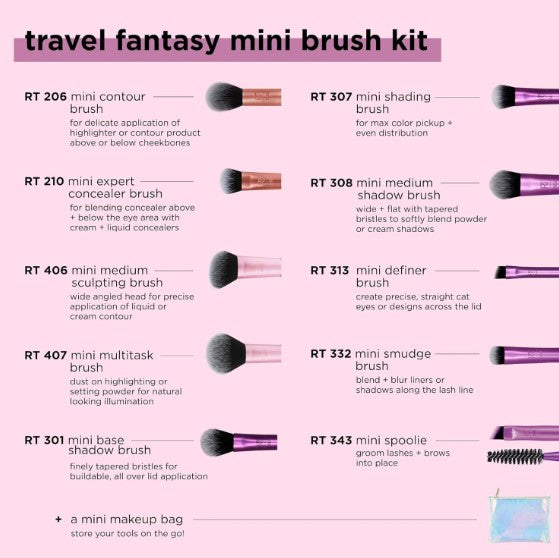 Real Technique Travel Fantasy - Juego de brochas de maquillaje image 1