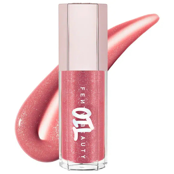 Fenty Beauty by Rihanna  Gloss Bomb Oil Luminizing Lip Oil 'N Gloss - Fu$$Y - sparkling dusty pink image