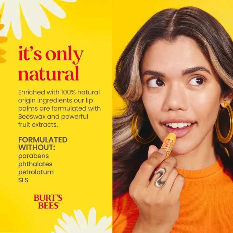 Burt’s Bees Beeswax Lip Balm Duo Pack – Bálsamo Labial 100% De Origen Natural Con Cera De Abeja, Vitamina E Y Menta (2 Unidades)