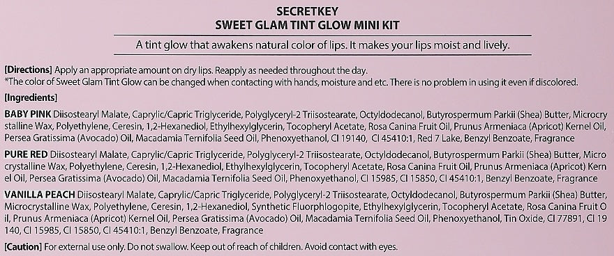 Secret Key Sweet Glam Tint Glow Mini Kit image 1