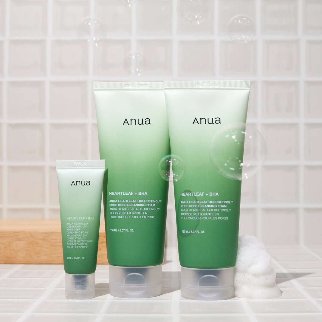 ANUA Pore Foam Cleanser Super Value Set — Limpiador Facial para Poros x2 + Mini de Regalo