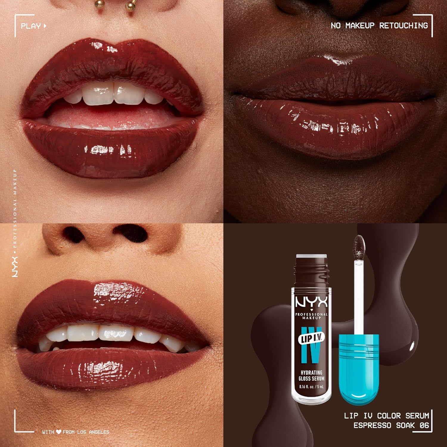 NYX PROFESSIONAL MAKEUP Lip IV - Gloss hidratante - EXPRESSO SOAK 06 image