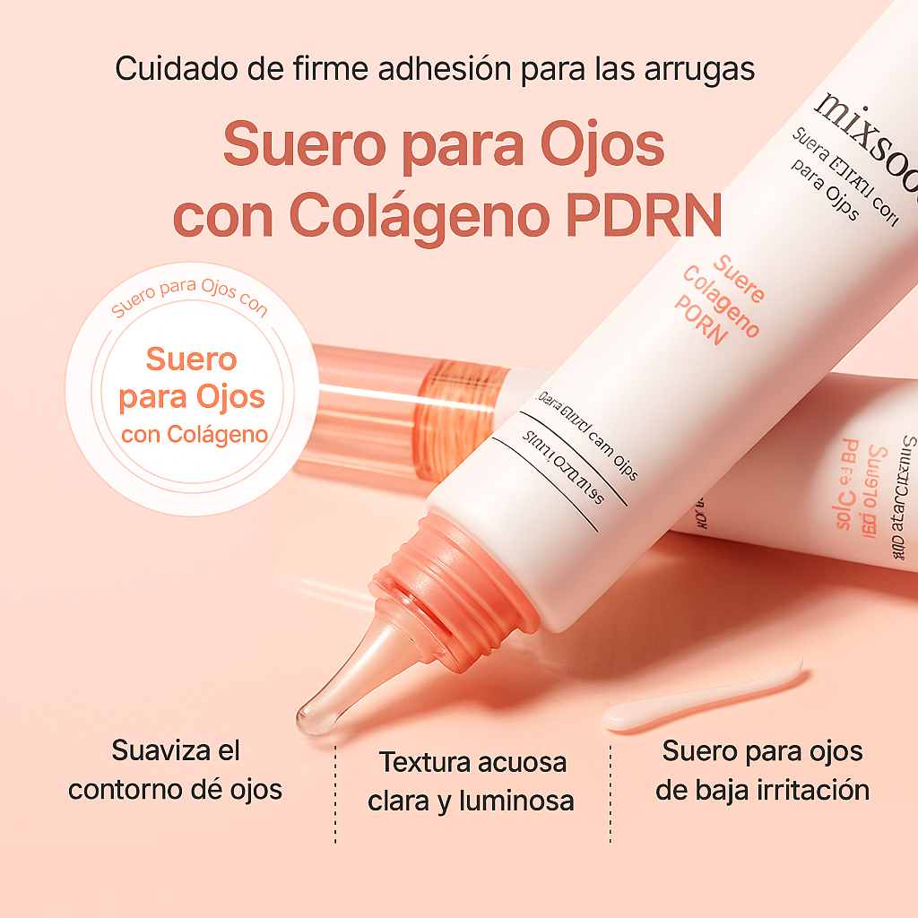 MIXSOON PDRN Collagen Eye Serum 20ml – Suero Reafirmante E Hidratante Para El Contorno De Ojos