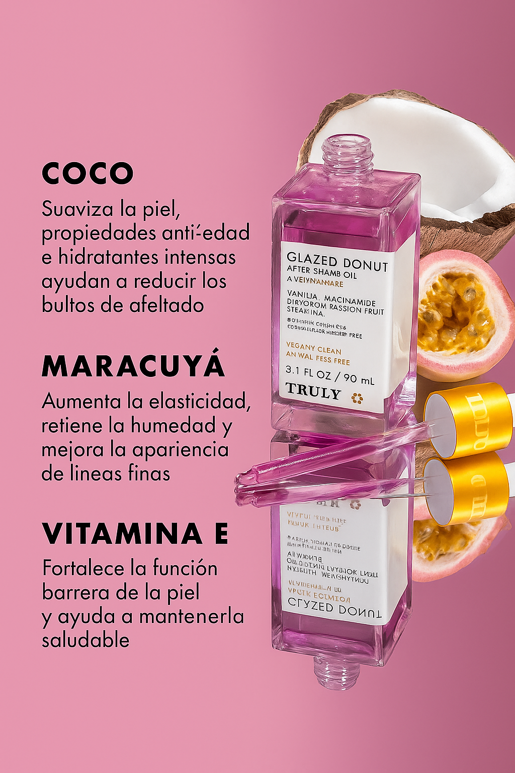 Truly Luxury Glazed Donut After Shave Oil – Aceite Post Afeitado Iluminador E Hidratante