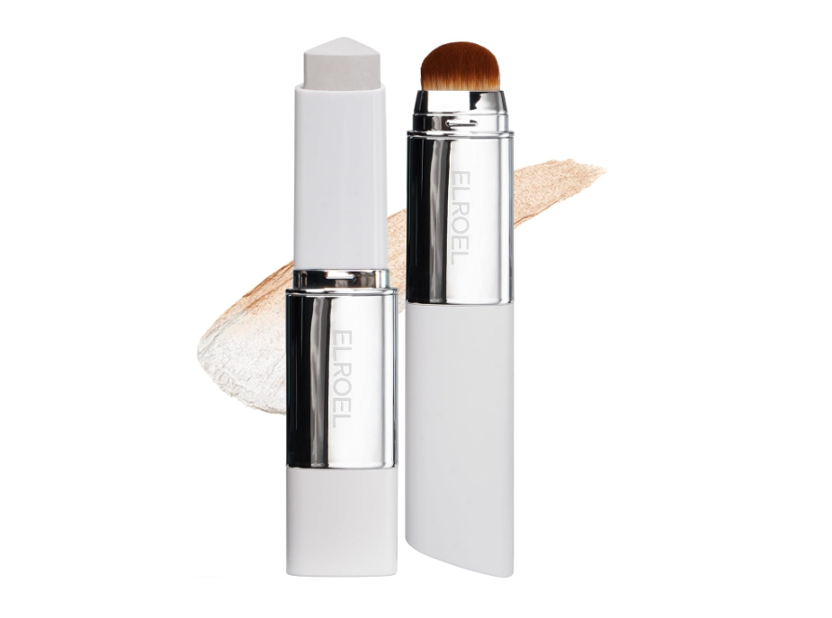 Elroel-BLANC Cover Cream Stick V – Base coreana que cambia de color con cepillo desmontable image 0