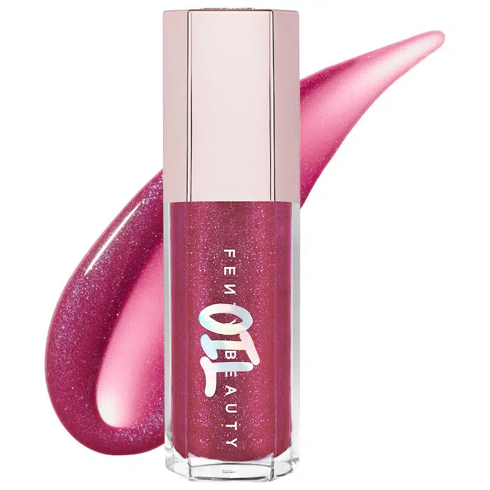 Fenty Beauty by Rihanna  Gloss Bomb Oil Luminizing Lip Oil 'N Gloss - Razzberry Jamz - sparkling bright berry image