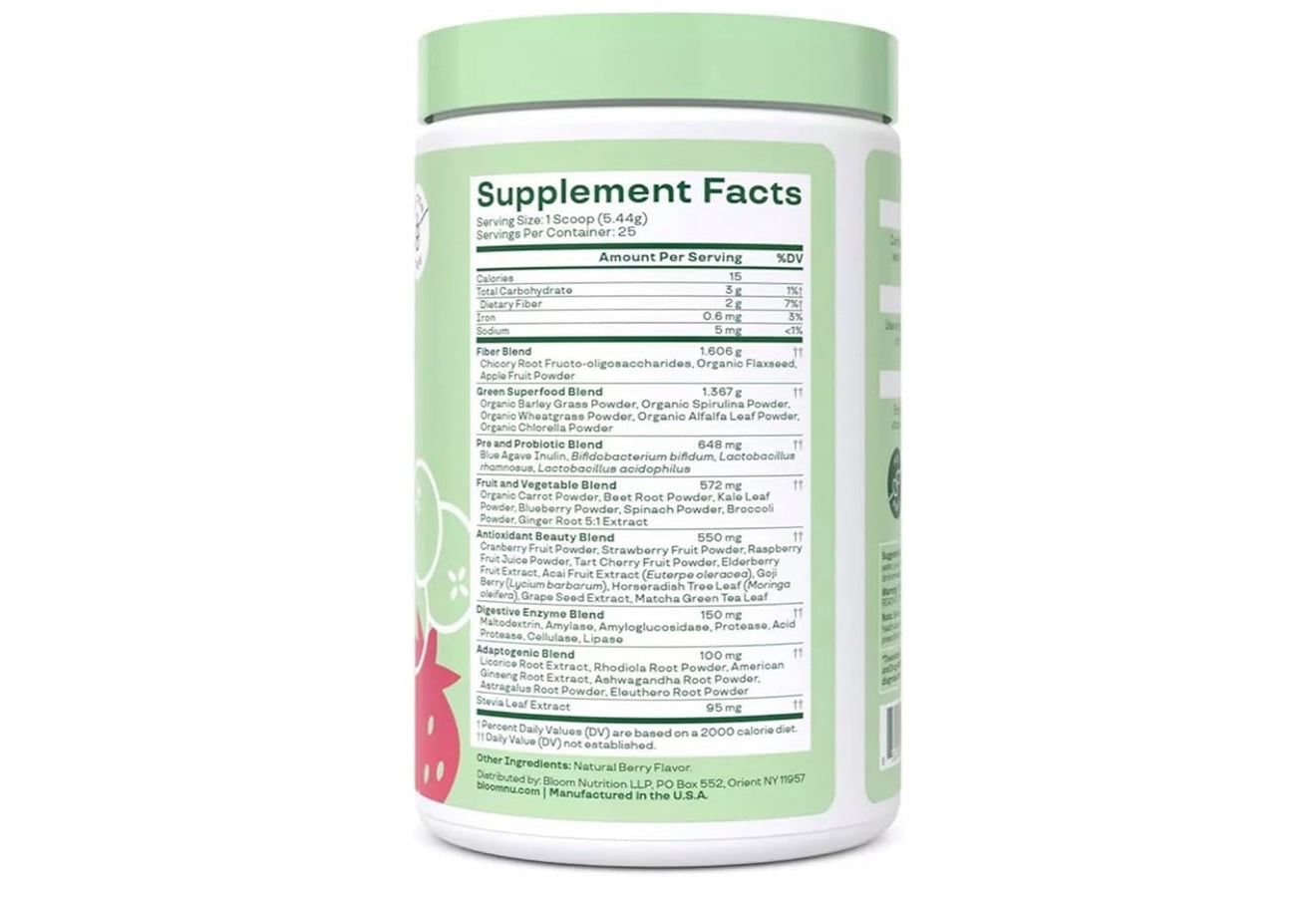 Bloom Nutrition Greens and Superfoods Digestion Berry image 1