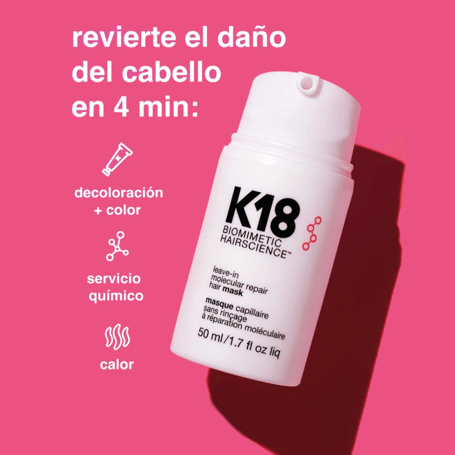 K18 Leave-In Molecular Repair Hair Mask – Mascarilla Reparadora sin Enjuague 15 ml
