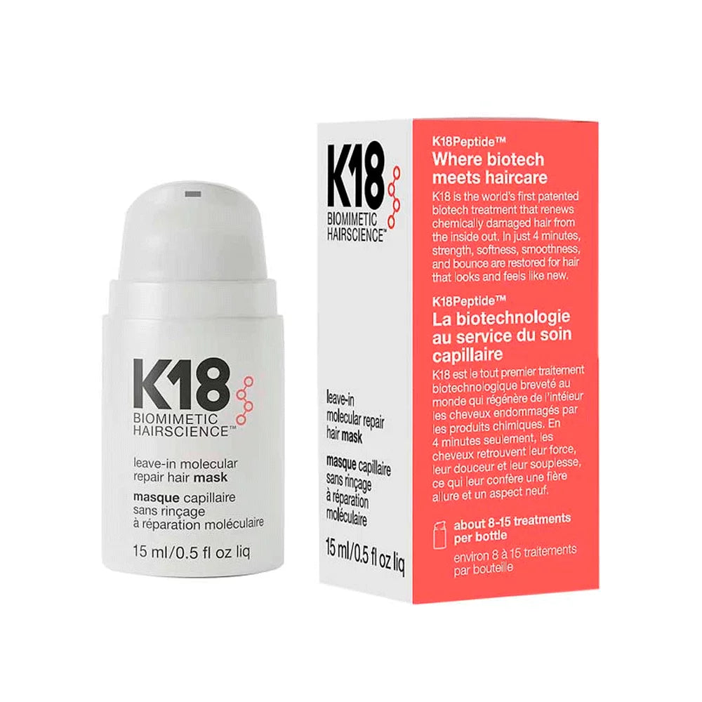 K18 Leave-In Molecular Repair Hair Mask – Mascarilla Reparadora sin Enjuague 15 ml