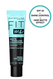 Maybelline Fit Me Matte + Poreless Primer SPF 20 – Primer Facial Matificante Con Arcilla Kaolin Para Piel Grasa 30 ML