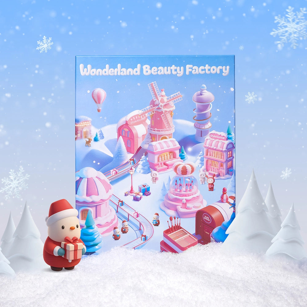STYLEKOREAN Wonderland Beauty Factory 2025 — Calendario De Adviento De Skincare Coreano Con +24 Productos Full Size y Mini