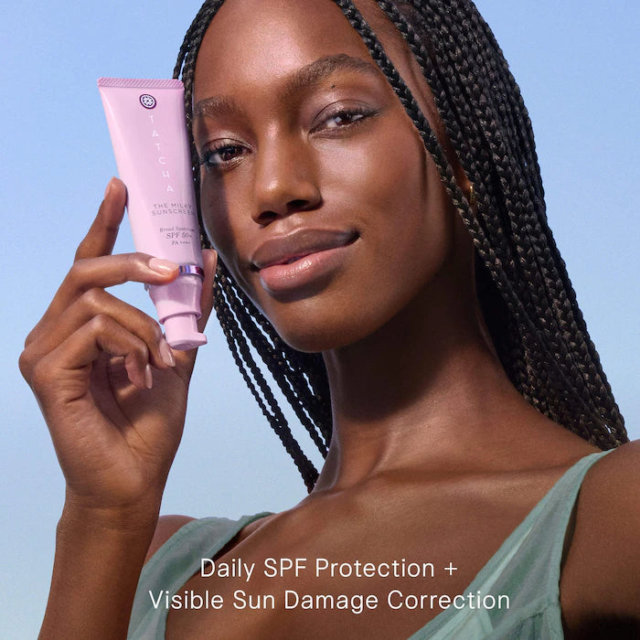 SALE BAJO PEDIDO - Tatcha The Milky Sunscreen SPF 50+ PA++++ – Protector Solar Facial Lechoso Con Ectoína Encapsulada, Vitamina E Y Aloe De Okinawa