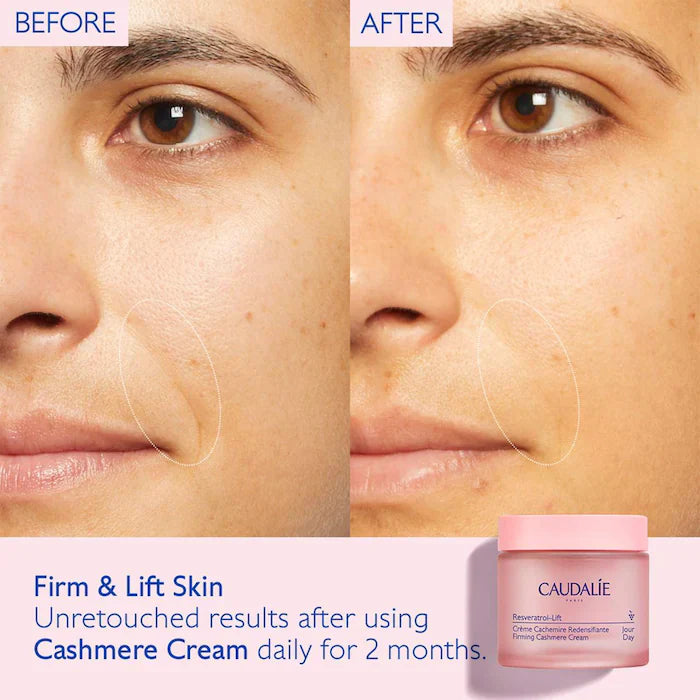 BAJO PEDIDO - Caudalie Resveratrol Lift Cashmere Moisturizer – Crema Reafirmante Con Alternativa Al Retinol 50 ML