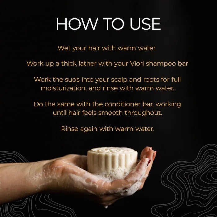 BAJO PEDIDO - Viori Hair Shampoo & Conditioner Bar Set with Bamboo Holder — Set De Shampoo y Acondicionador Sólidos Con Soporte De Bambú Hecho a Mano