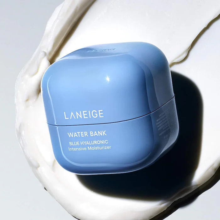BAJO PEDIDO - LANEIGE Water Bank Blue Hyaluronic Intensive Moisturizer with Peptides + Squalane 50 ML — Crema Hidratante Intensa Con Ácido Hialurónico Azul, Péptidos Y Escualano