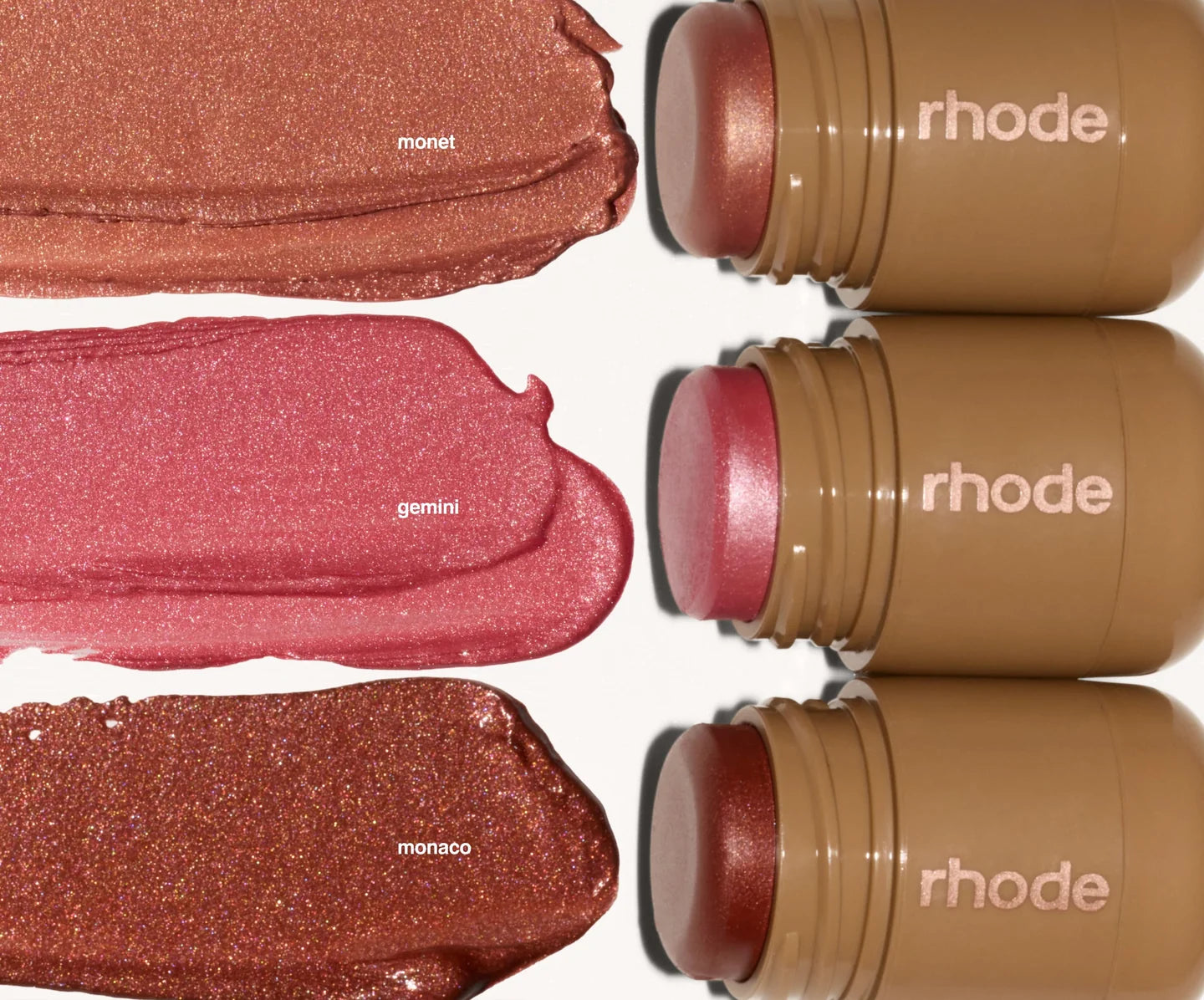 BAJO PEDIDO - Rhode Pocket Pearl – Rubor En Crema Mini Con Acabado Shimmery Reflectante