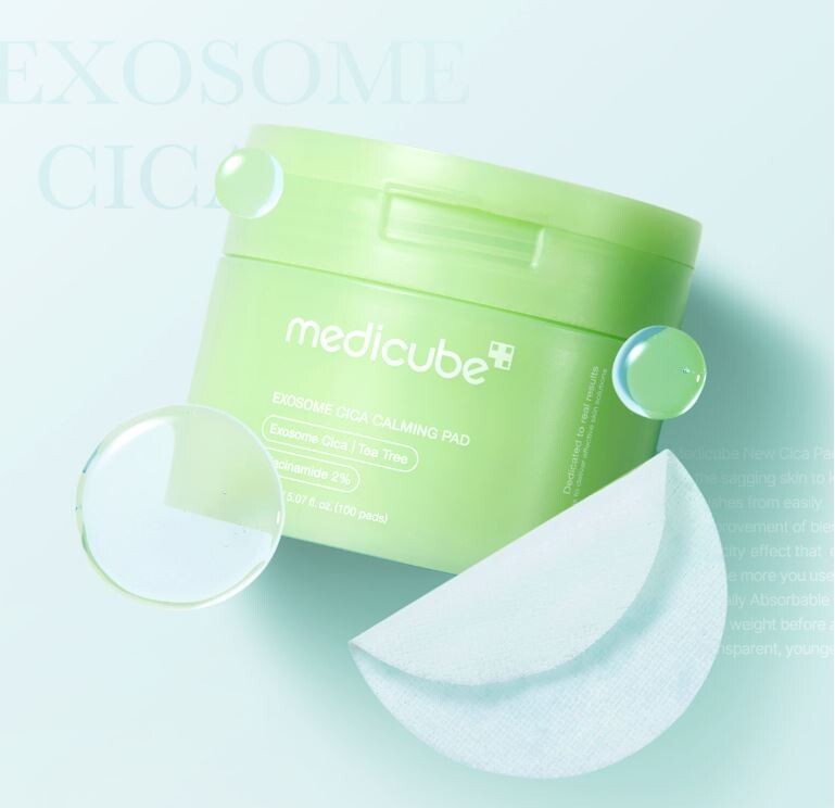 Medicube Exosome CICA Tea Tree Calming Toner Pads – Almohadillas Calmantes con Exosomas, Árbol de Té y Centella Asiática