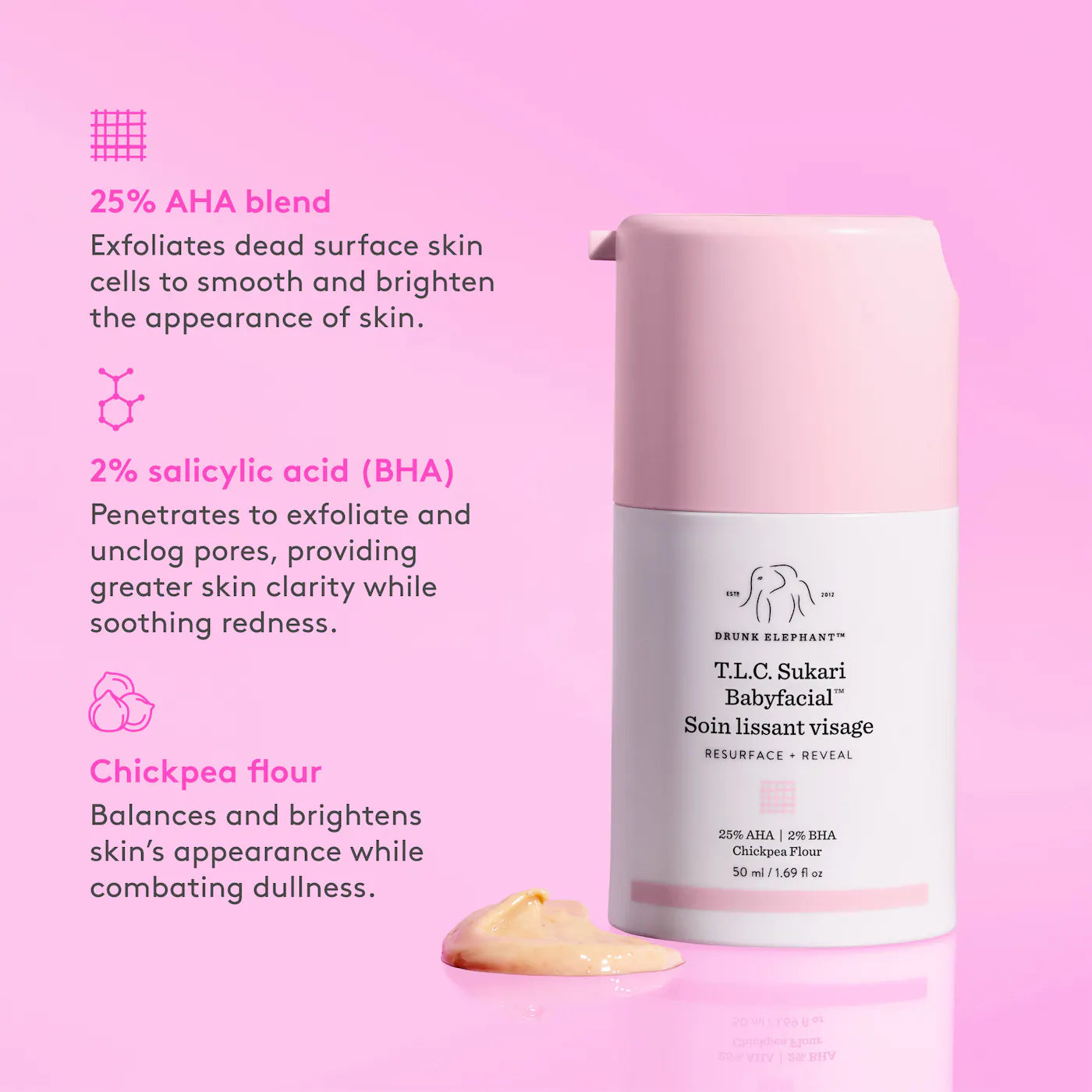 BAJO PEDIDO - Drunk Elephant T.L.C. Sukari Babyfacial AHA+BHA Mask | Mascarilla Peeling