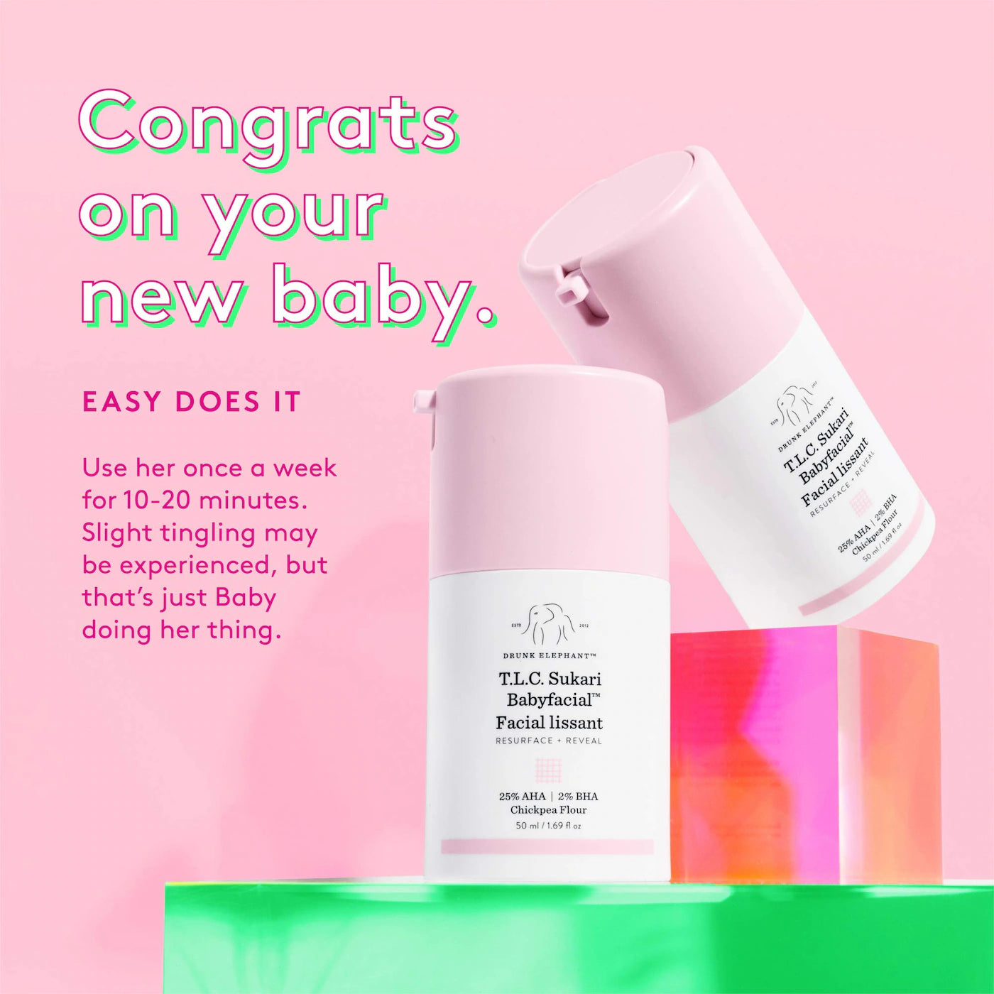 BAJO PEDIDO - Drunk Elephant T.L.C. Sukari Babyfacial AHA+BHA Mask | Mascarilla Peeling
