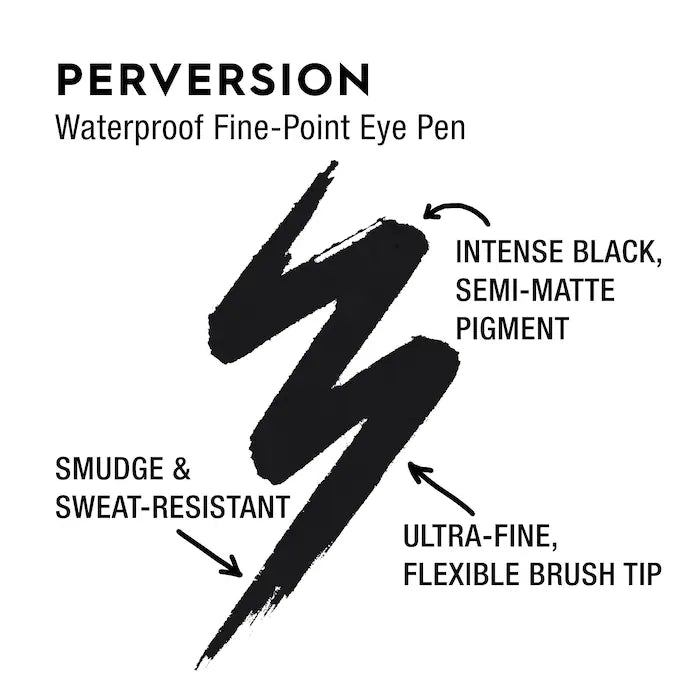 Bajo Pedido - Urban Decay Perversion Waterproof Liquid Eyeliner | Delineador Líquido Negro Intenso a Prueba de Agua