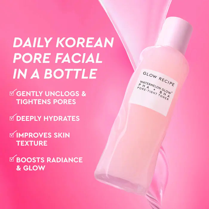 BAJO PEDIDO - Glow Recipe Watermelon Glow Pore-Tight Toner – Tónico Facial Con PHA + BHA Para Minimizar Poros