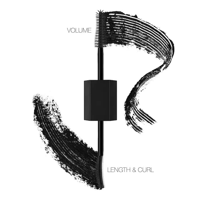 BAJO PEDIDO - HUDA BEAUTY LEGIT LASHES Double-Ended Volumizing and Lengthening Mascara — Máscara De Doble Cepillo Para Volumen Y Alargamiento Extremo