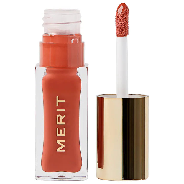 BAJO PEDIDO - MERIT Shade Slick Hydrating Tinted Lip Oil — Aceite Labial Hidratante Con Color Y Brillo Natural