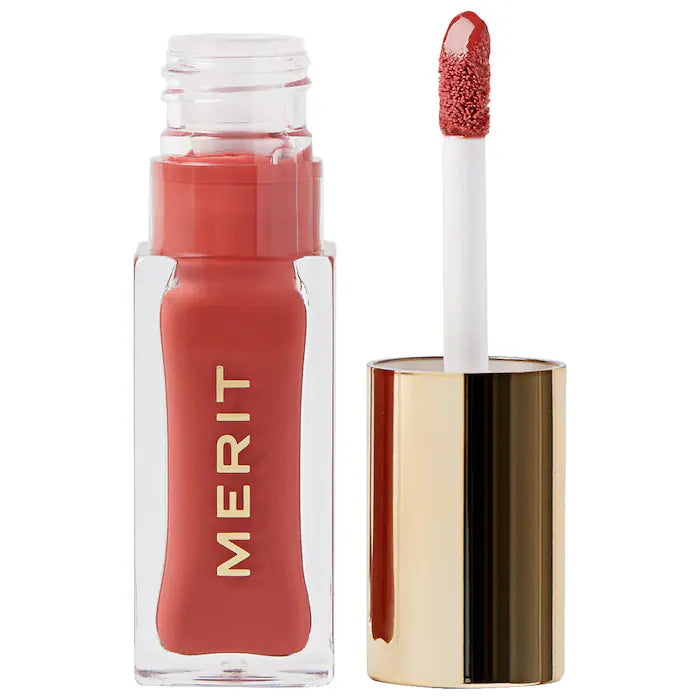 BAJO PEDIDO - MERIT Shade Slick Hydrating Tinted Lip Oil — Aceite Labial Hidratante Con Color Y Brillo Natural