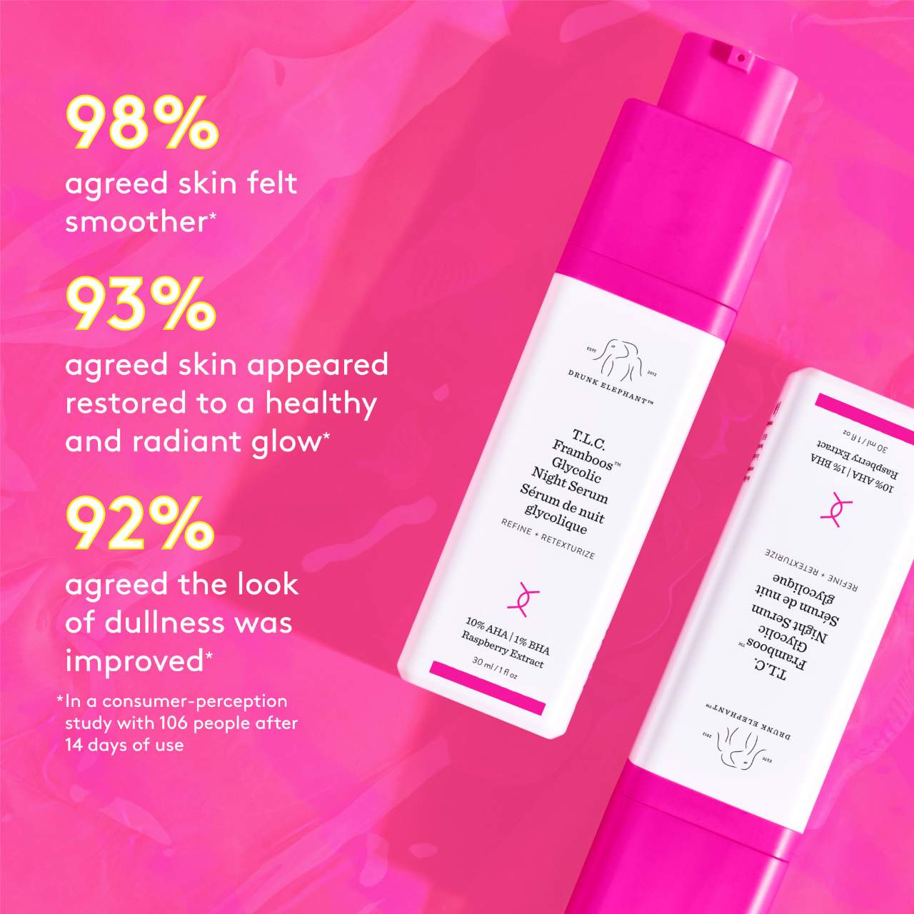 BAJO PEDIDO - Drunk Elephant T.L.C. Framboos Glycolic Night Serum | Sérum Resurfacing Nocturno