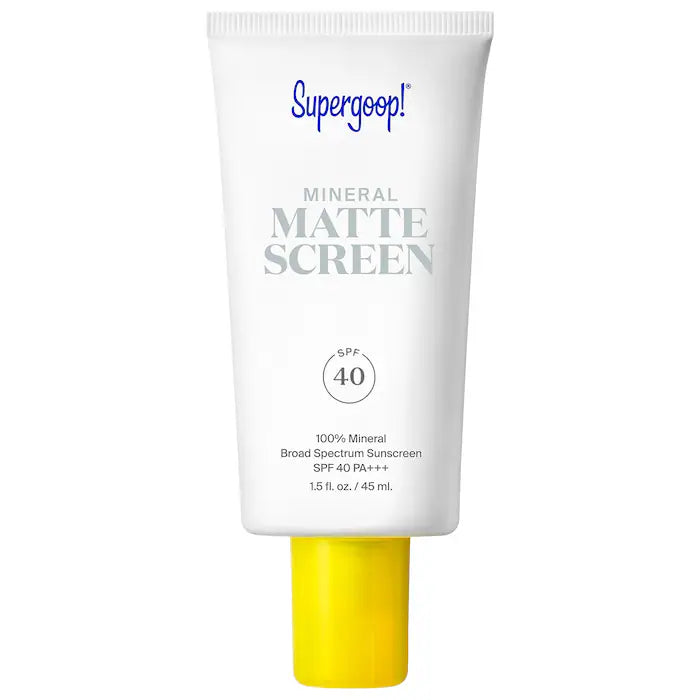 Bajo Pedido - Supergoop! 100% Mineral Mattescreen SPF 40 | Protector Solar Mineral con Acabado Mate y Efecto Suavizante