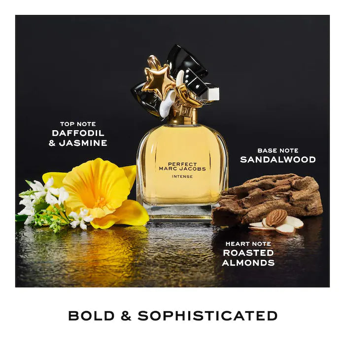 BAJO PEDIDO - Marc Jacobs Fragrances Perfect Intense Eau de Parfum with Jasmine & Sandalwood — Perfume Floral Cálido Con Jazmín, Narciso Y Notas De Sándalo Cremoso