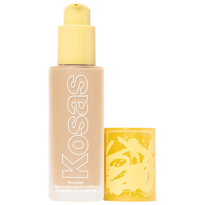 BAJO PEDIDO - Kosas Revealer Skin-Improving Foundation SPF 25 – Base Líquida Con Ácido Hialurónico Y Niacinamida Cobertura Media